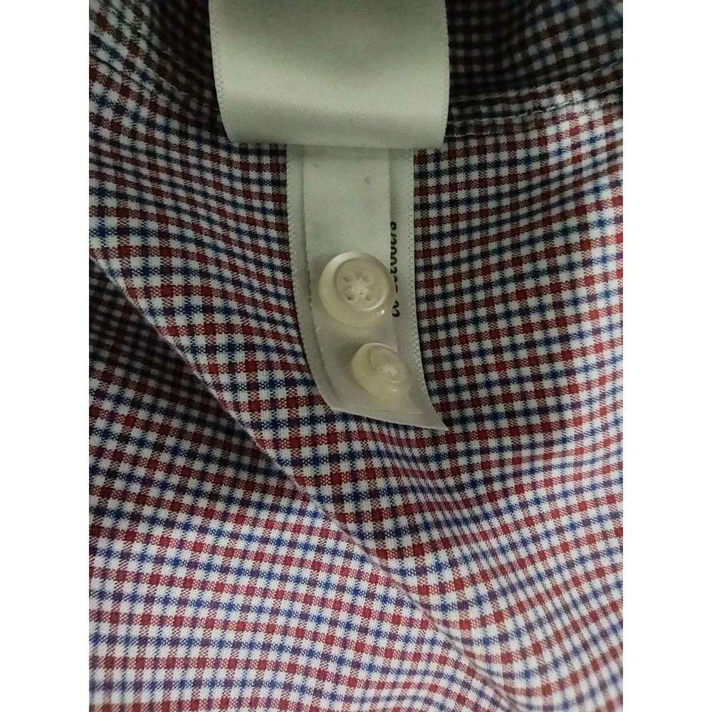 Banana Republic Dress Shirt Men's Size Large Slim Fit Collared Long sleeve Check